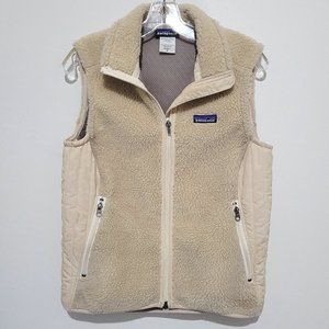 Patagonia Womens Tan Sherpa Fleece Vest M